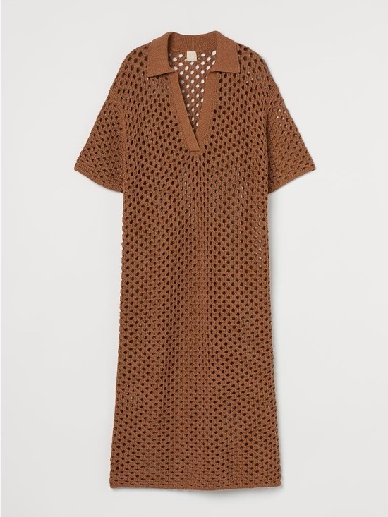 H&M Dresses & Skirts - NWOT Brown Crocheted Dress